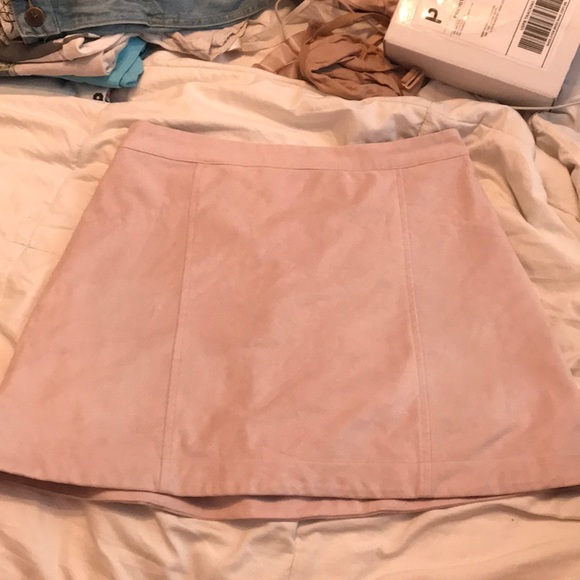Abercrombie & Fitch Dresses & Skirts - Pink suede skater skirt
